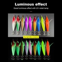 Leurre horizontal flottant lumineux laser 5,6 g, appât artificiel en forme de calmar, crochet de poulpe, seiche, leurres durs en ABS et métal pour la pêche en mer et en lac