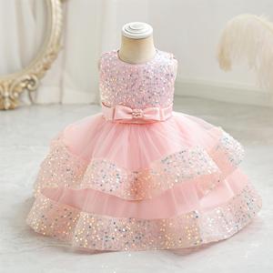 Vestido de Navidad para <span class=keywords><strong>niña</strong></span>, primer paseo, fiesta de cumpleaños, Princesa, <span class=keywords><strong>bautizo</strong></span>, tutú sin mangas con lentejuelas para niños, traje de Año Nuevo - Product Image 5