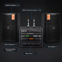 Système de sonorisation KTV NEARSTAR KS4012 avec enceintes Q7, amplificateur X6, processeur U999+ et microphone sur rack