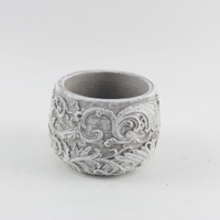 Pot de fleurs rond en ciment pour plantes succulentes avec support, style moderne et créatif pour le jardin