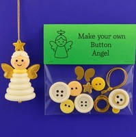 Kit ornamen tombol Natal DIY, Kit ornamen pohon Natal kancing DIY, Kit ornamen manusia salju
