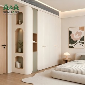 <span class=keywords><strong>Armadio</strong></span> Integrato Moderno con Nicchia Espositiva <span class=keywords><strong>ad</strong></span> Arco, Cabina <span class=keywords><strong>Armadio</strong></span> a Muro Senza Soluzione di Continuità dal Pavimento al Soffitto per Villa - Product Image 4