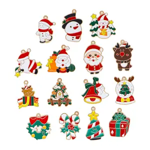 DIY Jewelry Accessories Christmas Santa Snowman Tree Pendant Charms For Festival Jewelry Decoration