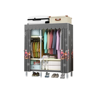 Armario <span class=keywords><strong>de</strong></span> lona <span class=keywords><strong>de</strong></span> 130cm <span class=keywords><strong>de</strong></span> <span class=keywords><strong>ancho</strong></span> para dormitorio, puerta corredera doble, portátil, organizador <span class=keywords><strong>de</strong></span> almacenamiento artesanal, armario <span class=keywords><strong>de</strong></span> ropa <span class=keywords><strong>de</strong></span> tubería <span class=keywords><strong>de</strong></span> Metal - Product Image 3