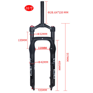 Snowy Beach <strong>Bike</strong> 26 Inch Front Fork Wide <strong>Fat</strong> 4.0 Tyre 20 Inch <strong>Bike</strong> Forks Magnesium <strong>Shock</strong> air Fork 135mm Cycling Accessories - Product Image 5