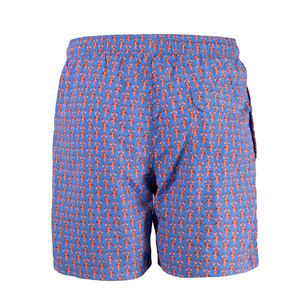 Shorts de bain pour hommes à imprimé voilier marine, taille mi-haute, séchage rapide, décontractés, longueur courte, avec poches et braguette boutonnée - Product Image 6