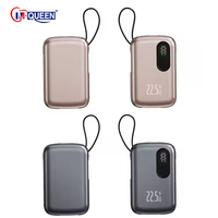 Chargeur portable avec logo personnalisé 22,5W 10000mAh Mini Power Bank porte-clés avec écran LED Charge rapide Batterie Li-Polymère
