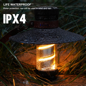 Đèn <span class=keywords><strong>LED</strong></span> chống nước IPX4 Công tắc xoay Đèn pin có thể sạc lại Pin tích hợp Silicone ABS Đèn lồng cắm trại - Product Image 3