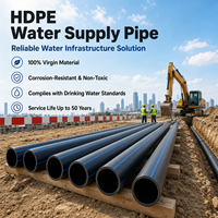 Tuyau en PEHD, Fabricant Direct d'Usine, 32-125mm, Fabrication en PE100 Vierge, Tuyau en PEHD pour l'Eau et les Infrastructures, pour l'Alimentation en Eau