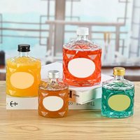 Grosir 100pcs Botol Jus Kaca 50ml 100ml 200ml 250ml 350ml 500ml Dapat Digunakan Kembali Tutup Ulir Sablon Botol Minuman