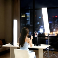 Barre lumineuse LED portable 80W avec support de 2 m pour photographie, vidéoconférence et éclairage selfie – Protection oculaire, sans scintillement