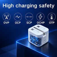 Chargeur pliable Type C, prise UK, adaptateurs rapides pour téléphone, accessoires électroniques, produits tendance, adaptateur pour Samsung/Iphone/Android