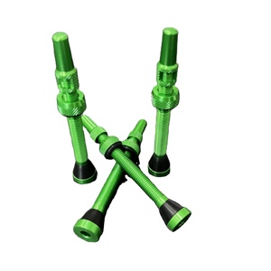 Valve sans chambre à air verte pour vélo <span class=keywords><strong>VTT</strong></span>, <span class=keywords><strong>tige</strong></span> en alliage d'aluminium 34/40/44/46/50/55/60/70/80/100 mm, accessoires pour roues et pneus <span class=keywords><strong>de</strong></span> vélo - Product Image 1
