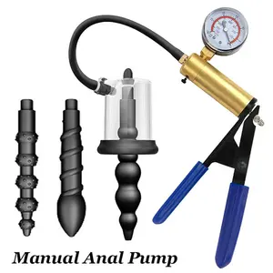 Handmatige Vacuüm Anale Pomp Rosebud Pomp Prostaat Massage Anus Dilatator Stimulator Butt Plug Volwassen Anale Seks Voor Man Vrouwen Erotisch Speelgoed