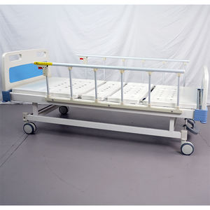 Letto Ospedaliero Economico con Funzionamento Fluido e Silenzioso, 2 Manovelle, in Acciaio e Plastica ABS, Arredamento Ospedaliero - Product Image 3