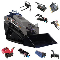 Chargeuse compacte sur chenilles Tovisen V1000 Mini avec moteur Kubota, chargeuse utilitaire compacte pour multiples accessoires
