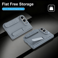Penjualan Panas Casing Ponsel Lipat dengan Pelindung Kaca Tempered 360 Derajat Anti Guncangan untuk iPhone Duo 18 Fold ZFold7/6/5.