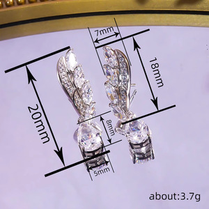 Orecchini Pendenti a Goccia di Cristallo per Donne, Eleganti Gioielli da Cerimonia e Banchetto - Product Image 4