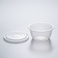Bols en plastique jetables écologiques de qualité alimentaire résistants à la chaleur avec couvercle pour salade, ramen et événements festifs