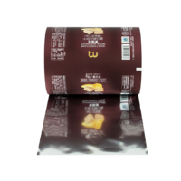 Film d'emballage en rouleau laminé en aluminium imprimé sur mesure pour les chips de pommes de terre, les biscuits, les aliments, emballage flexible, sachet en film en rouleau