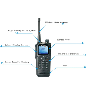 Dp770 KIRISUN Analog kỹ thuật số DMR GPS VHF UHF Walkie Talkie tầm xa không thấm nước hai cách phát thanh cầm tay liên lạc kỹ thuật số - Product Image 6
