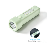 Lampe de poche rechargeable 170lm LED double lumière 1200mAh Type C USB légère en ABS pour la marche nocturne, la réparation automobile, torche portable