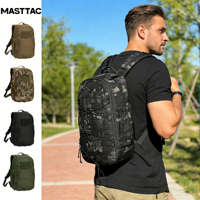 Sac à dos tactique de sport et d'extérieur MASTTAC 15L en nylon 500D, imperméable, respirant, léger et de haute qualité, camouflage MS7526