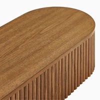 Meuble mural moderne et durable en acier inoxydable, armoire flottante cannelée à bords incurvés, console de coiffeuse suspendue pour salon