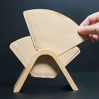 Support de filtre à café en bois, 1 pièce, support de stockage de papier filtrant et distributeur d'étagère pour usage domestique