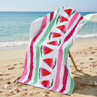 Watermeloen Microfiber Strandlaken Snel Droog Zandvrij Geprint Fruit Sublimatie Gepersonaliseerd Logo Kindveilig