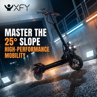 Scooter Eléctrico Todoterreno XFY Resistente de 11 Pulgadas, 25 Grados de Inclinación, 1200W, Motor Dual, Plegable, Amortiguador de Doble Brazo, 21AH 25AH, Impermeable