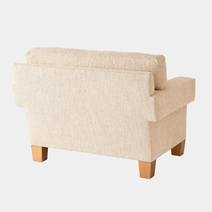 Poltrona Moderna con Struttura in Legno Massello e Rivestimento Imbottito, Comoda ed Elegante Sedia d'Accento per Soggiorno e Camera da Letto - Product Image 4