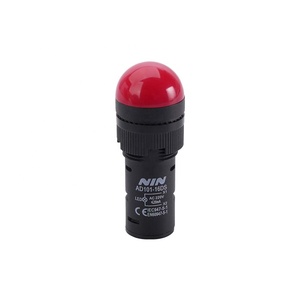 Nouveau design, voyant lumineux LED rouge en plastique de 16 mm, durée de vie de 30 000 heures, pour alimentation électrique AC 24 V 20 mA IP65 6-380 V - Product Image 5