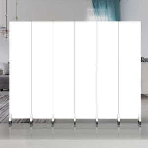 Biombo Plegable de 6 Paneles con Diseño Geométrico, Separador de Ambientes para Oficina, Hogar, Sala de Estar, Hotel, con Ruedas - Product Image 2