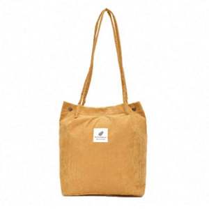 Sac fourre-tout en velours côtelé personnalisé avec logo imprimé, sac de shopping écologique et recyclable - Product Image 1