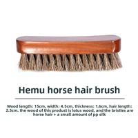 Brosse à chaussures en crin de cheval de taille moyenne, écologique, à prix d'usine, pour l'huilage, le polissage et l'élimination de la poussière, à poils doux