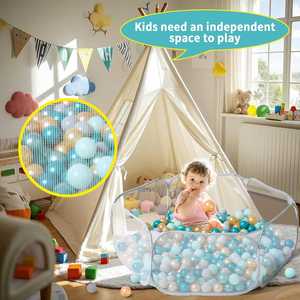 Jouets d'extérieur et d'intérieur, piscine pour enfants, tente de jeu pliable, piscine à balles grise pour enfants - Product Image 2