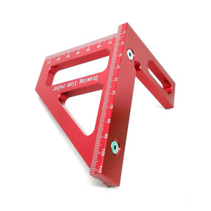 Équerre de menuisier en aluminium, rapporteur d'angle, règle triangulaire, outil de mesure et de traçage pour ingénieur et charpentier - Product Image 5