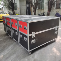 32 55 65 pulgadas 2 en 1 almacenamiento apilable rebote automático rueda de reinicio Plasma LED LCD TV caja de vuelo para Dual Samsung 32 "Monitor