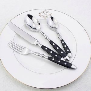 Nuevo Juego de Cubiertos de Acero Inoxidable Forjado de 6 Piezas con Mangos de Baquelita Negros, Estilo Alemán, para Regalos Comerciales - Product Image 6