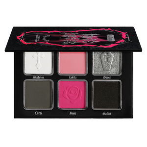 Palette de fards à paupières Halloween hautement pigmentée et waterproof, 6 couleurs, maquillage gothique, poudre pressée, estompable, végane, mat et scintillant - Product Image 1