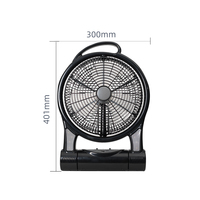 Changrong 12 pouces ventilateur chargeur d'urgence ventilateur de bureau solaire avec panneau solaire et veilleuse LED