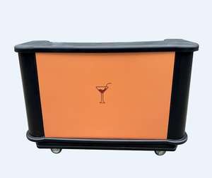 شريط بلاستيكي تجاري متعدد الوظائف محمول بسهولة مع أربع عجلات لمطعم Stallage بار تقديم الطعام والخدمات - Product Image 1