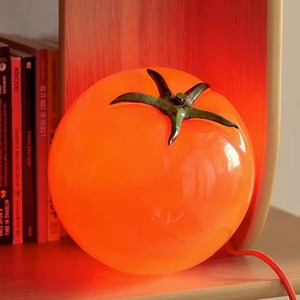Lampe de bureau en forme de tomate, lumière LED, 220V AC, interrupteur de commande, lampe décorative de chevet pour chambre à coucher - Product Image 4