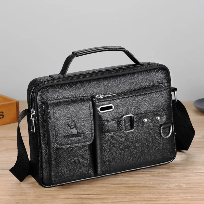 Hot Sales Bolsos De Hombre Durable Leather Business Bags Waterproof Briefcase Laptop Sleeves For Men