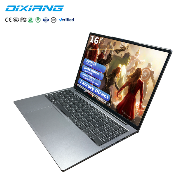 OEM Intel Core 10th I5 1035G4 Laptop 16 Inch 32GB RAM 1TB SSD IPS 1920x1200 FHD Business Notebook Custom Logo Portable Computer