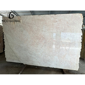 Mármol Rosa Claro en Losa Grande con Vetas Rojas Naturales Pulido para Decoración de Paredes y Pisos Interiores - Product Image 1