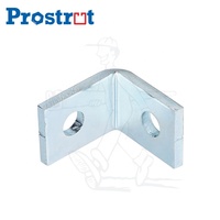 Plaque d'angle à 2 trous en acier zingué, norme ASTM, pour profilés Unistrut en C