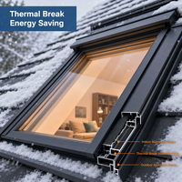 Dôme de Toit Pyramidal Toit Plat Alliage Aluminium Verre Trempé Étanche Insonorisé Fort Apport de Lumière Ventilation