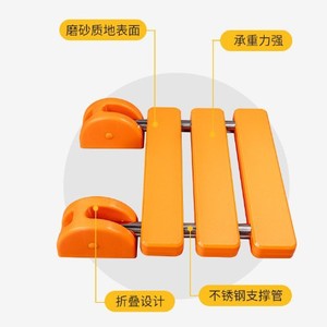 Chaise de douche pliante Foshan Xinlan 335x320mm en acier inoxydable antidérapante pour personnes âgées et handicapées, utilisation en salle de bain - Product Image 3